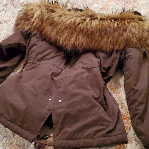 ZARA WOMENS COAT WITH OVERSIZED HOOD - Picture 4 of 6